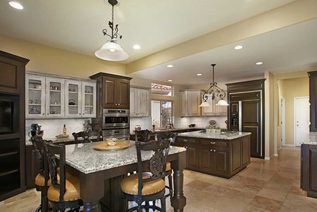 Dining table with matching counter tops